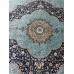 Иранский ковер QUM Silk 10002 Бирюзовый - фото №1
